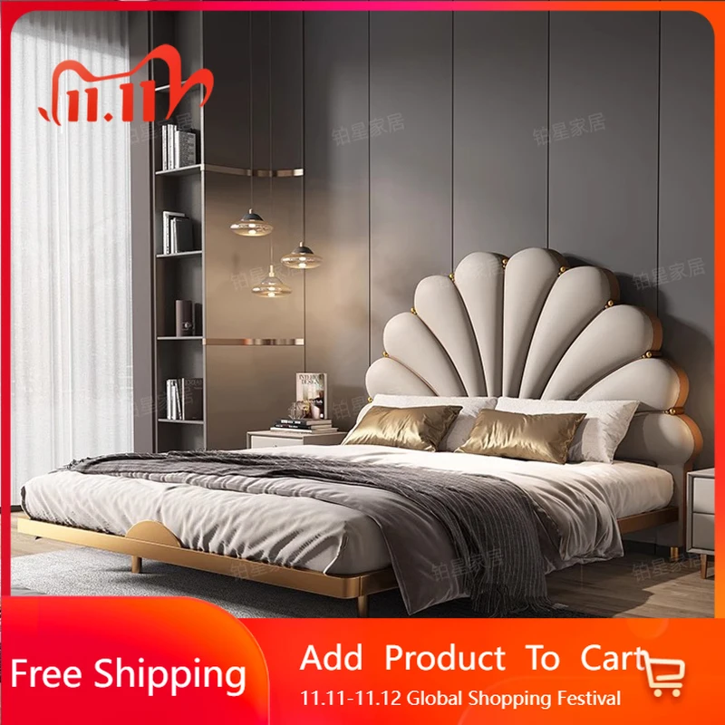 

Luxury Design Massage Bed Bedroom King Size Modern Sofa Headboards Bed Wooden Princess Sleeping Muebles Lounge Suite Furniture