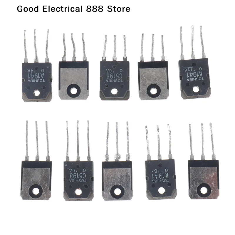 【GE】10PCS 5pairs 2SC5198 2SA1941 TO3P TO-3P Transistor Original Authentic Diy Power Tools Wholesale