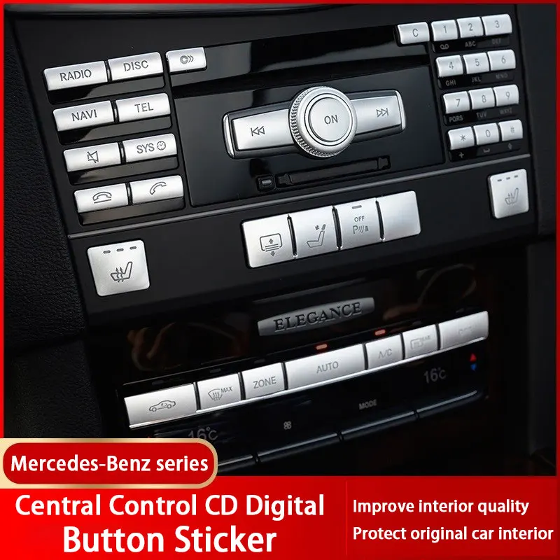 For Mercedes Benz C E GLK CLS W204 W212 X204 C218,Car Central CD Number Keys Air Conditioning Function Multimedia Volume Button