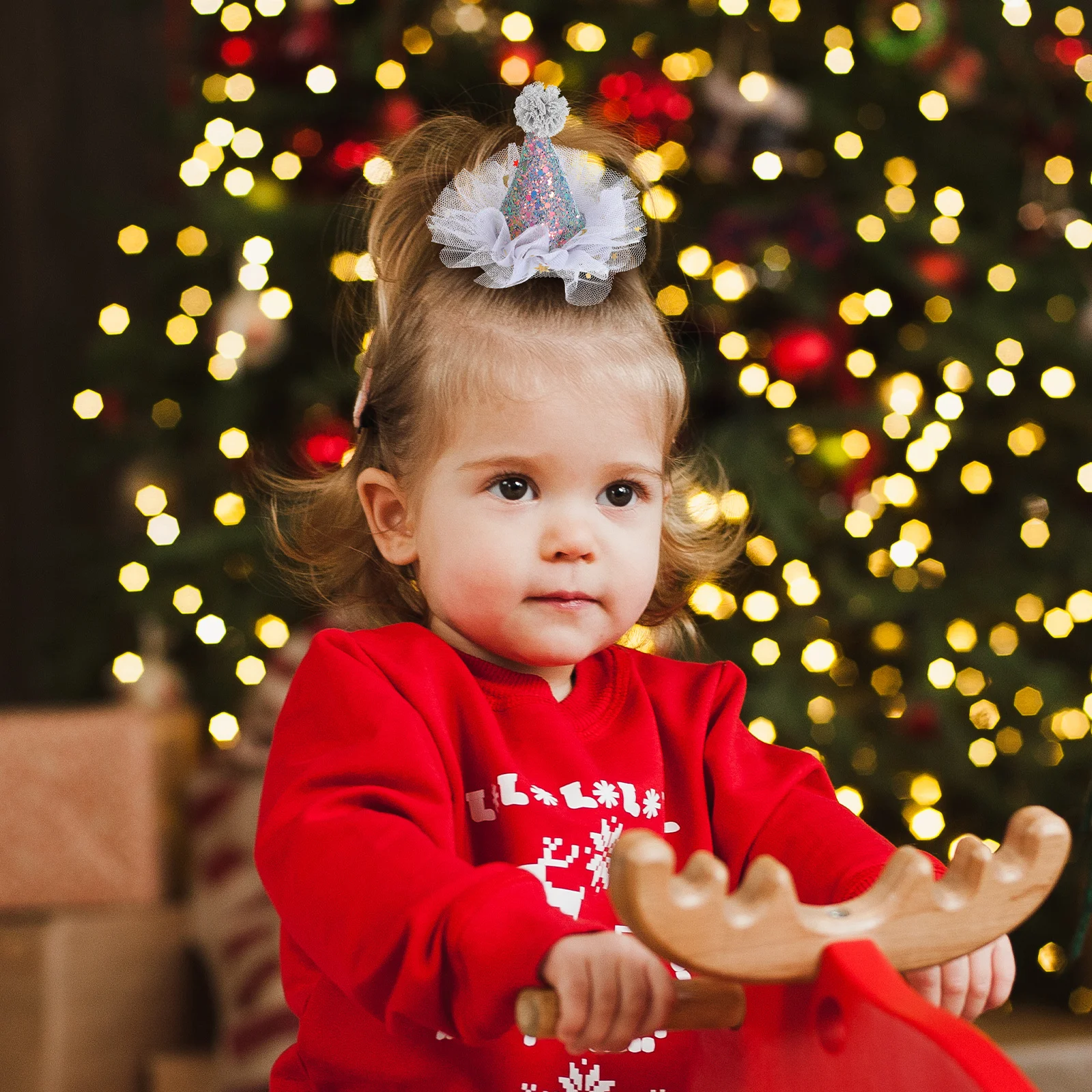 

5Pcs Baby Headband Sequins Hair Clips Kids Cartoon Hair Barrettes Christmas Birthday Hairpin Accessories Christmas Kids Clip