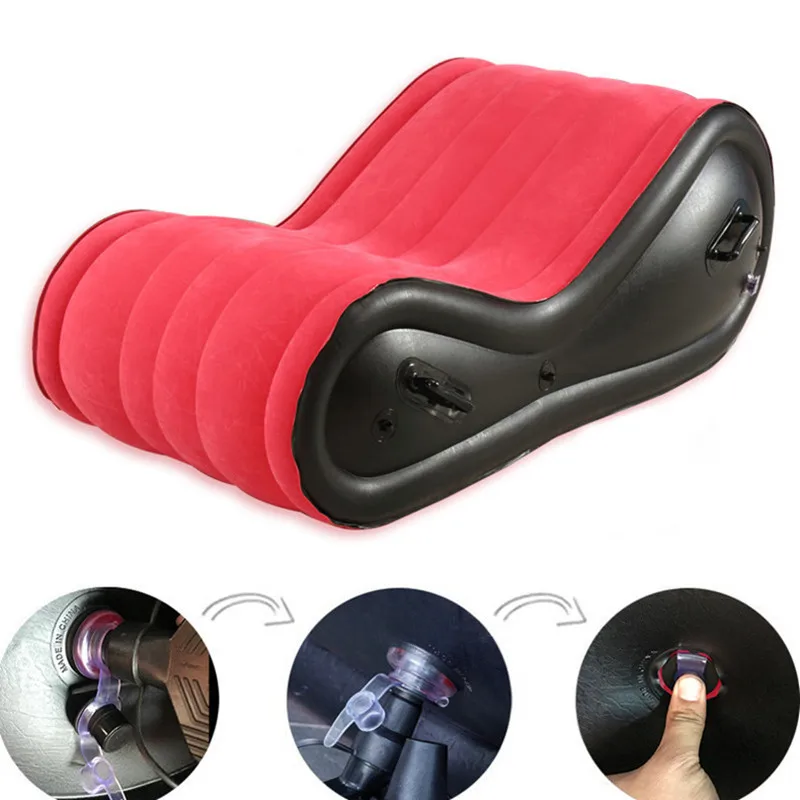 Sofá-cama inflável dobrável duplo, cadeira relaxante, cadeira de acampamento, salões de viagem S Shape, chaise lounge, sofá ao ar livre