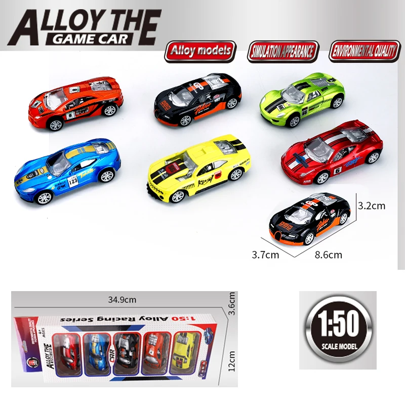 

Alloy Toy Car 1:50 Scale Pull Back Game Simulation Appearance Model Environmental Quality Toys for Children Kids Dropshipping