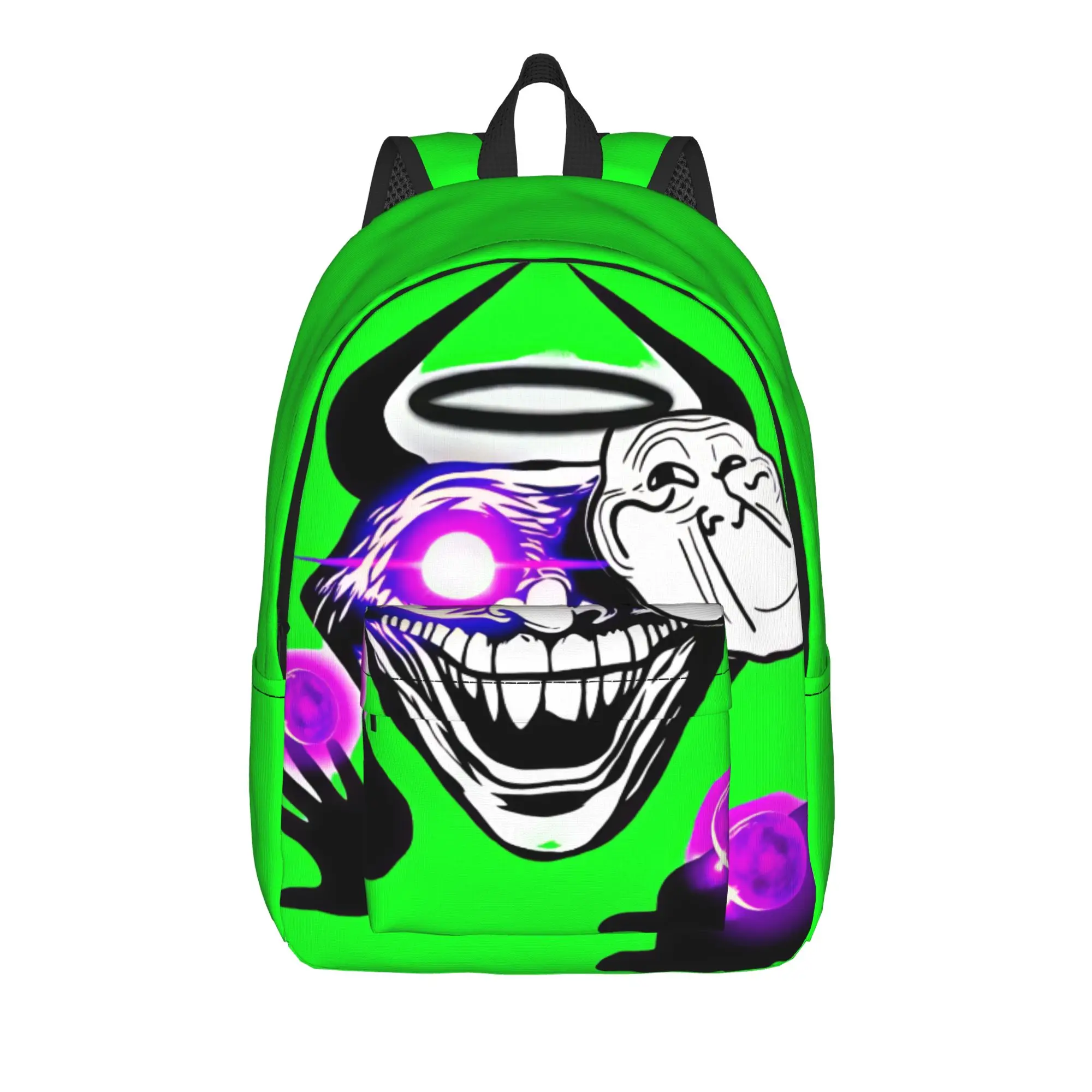 Забавный рюкзак Trollface, повседневные рюкзаки для женщин, красивые школьные сумки, легкий рюкзак на заказ