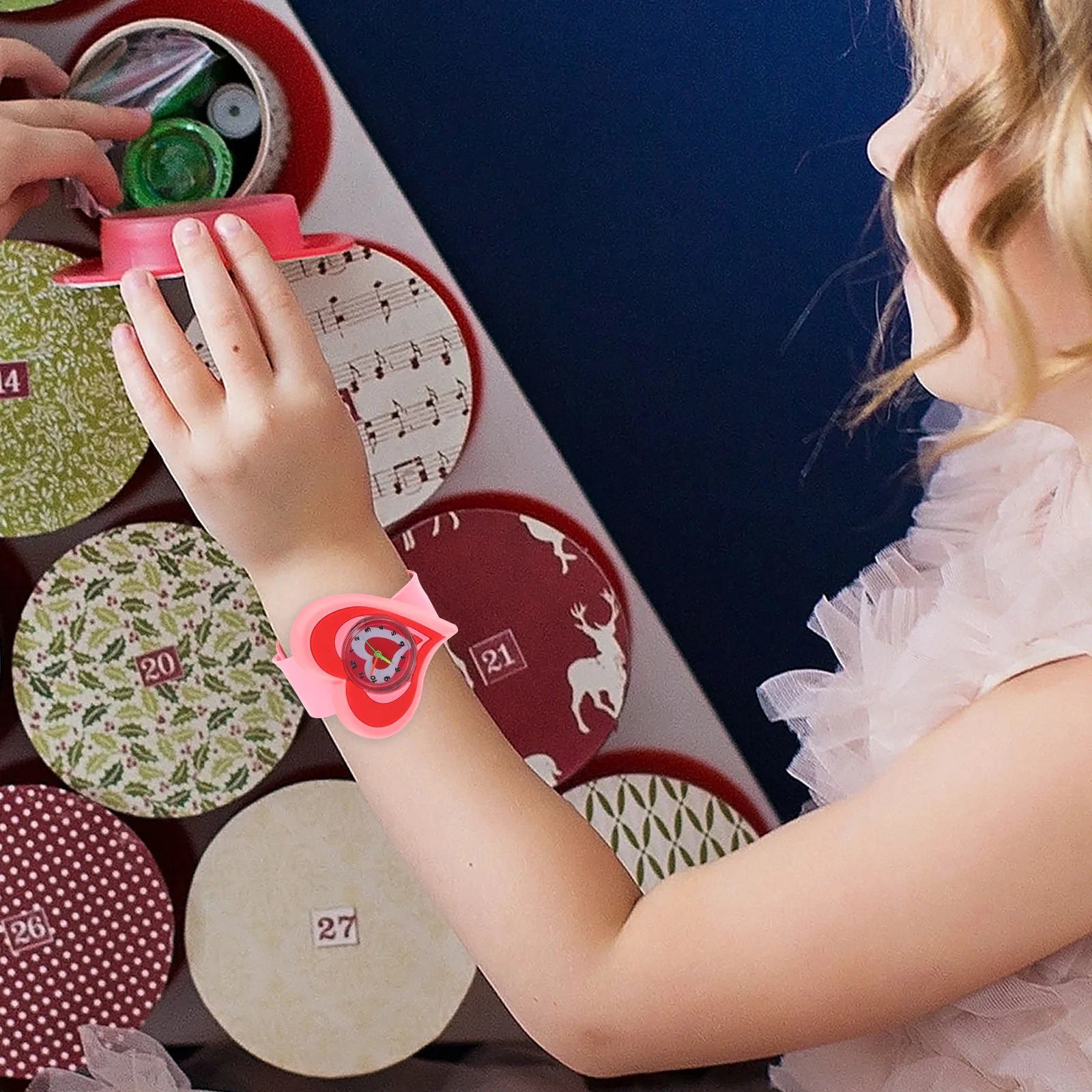 3 قطع كارتون سيليكون باند ساعة معصم للطلاب باتينغ ساعة حية تصميم ثلاثي الأبعاد أرقام عربية ألوان أنيقة #5