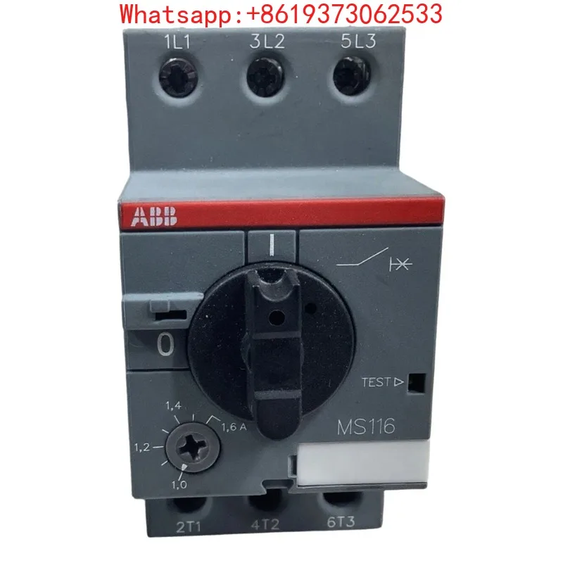 

ABB MS116-1.6 Manual Motor Starter 1.0-1.6A 4B-40 Industrial Control System ABB MS116-1.6 MANUAL MOTOR STARTER
