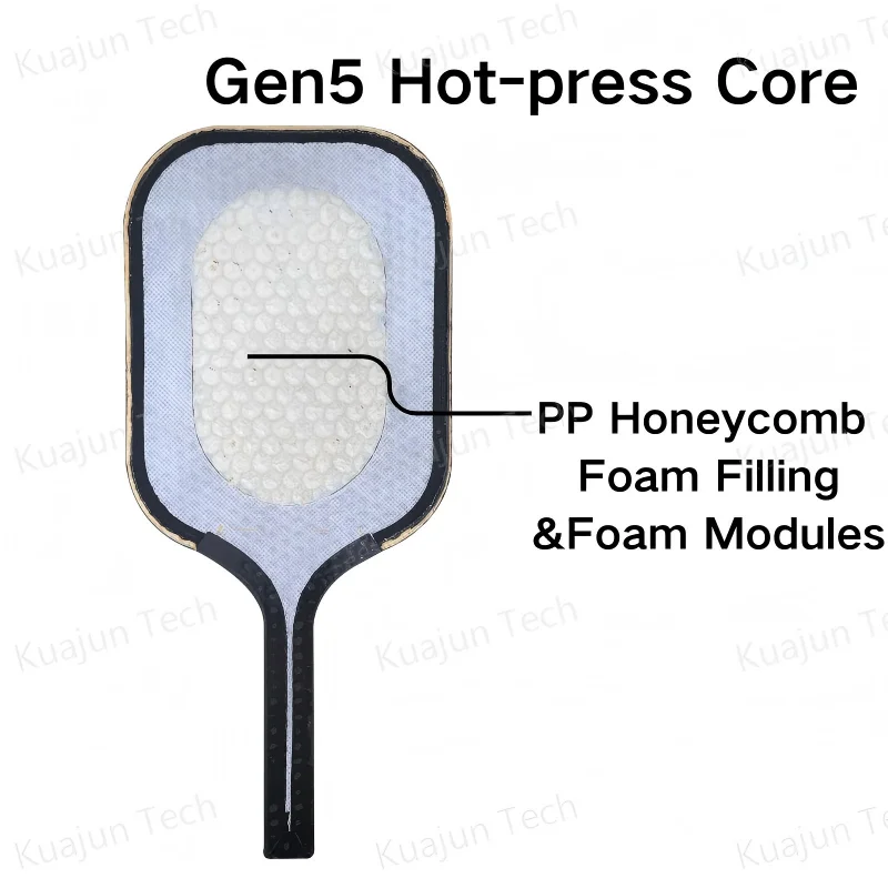Hot-Press Integrated Pickleball Paddle T700 Carbon Fiber PP Honeycomb Foam Core High Quality Training Racket