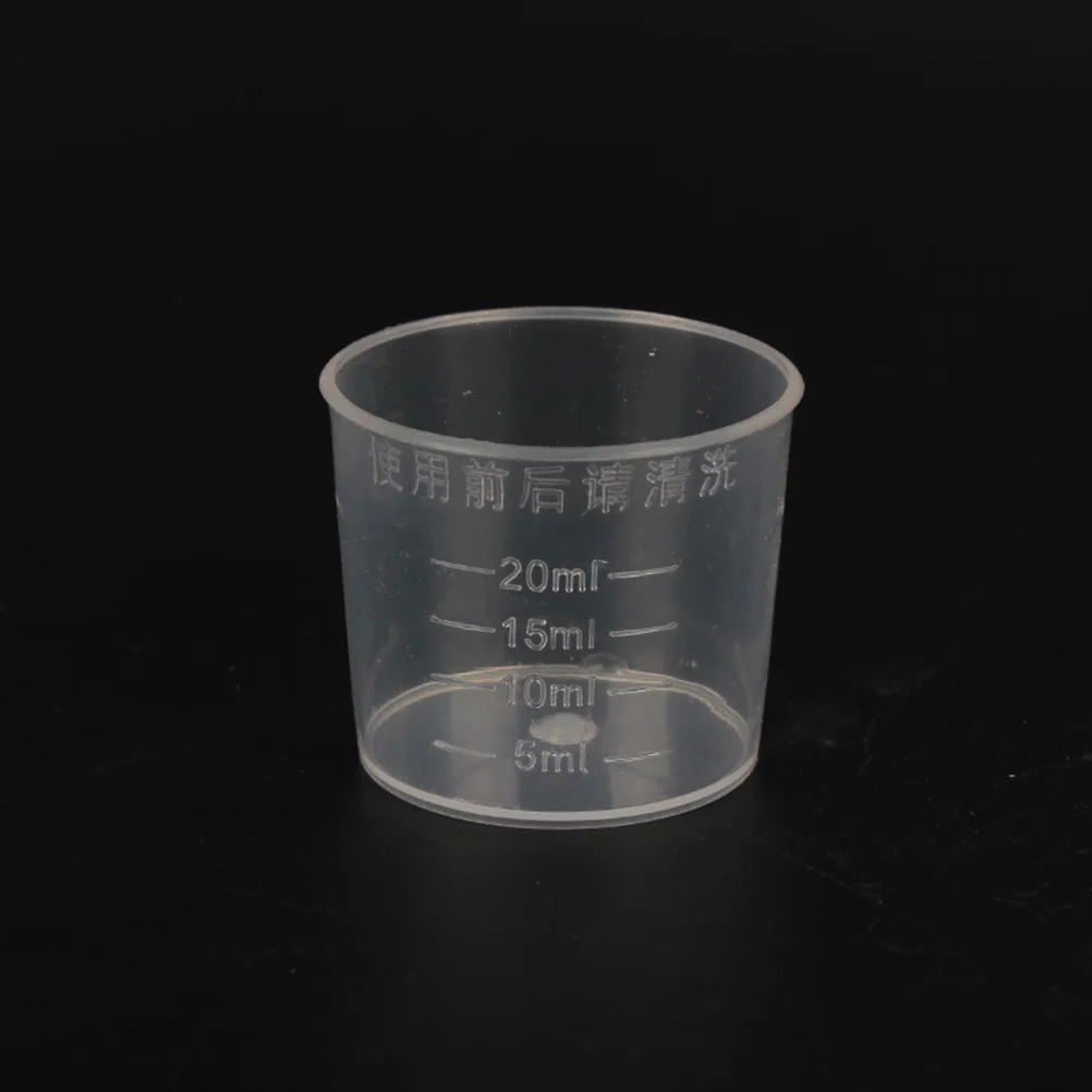 

30Pcs Reptile Feeding Measuring Cups Reusable Plastic 20ml Scale Food Water Feeder for Gecko Lizard Turtle Snake