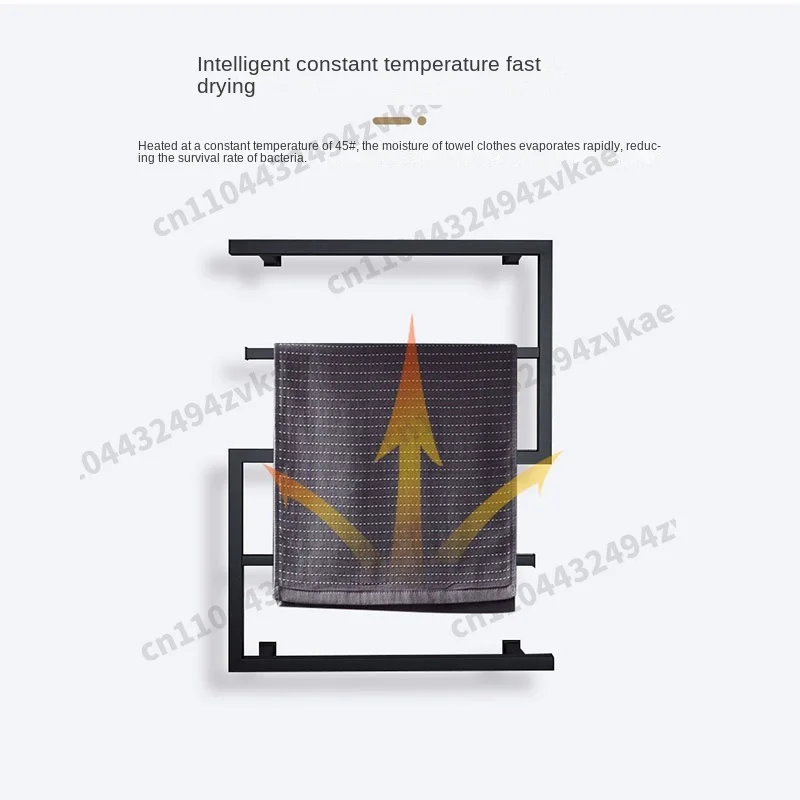 0528Heated towel rack digital display clothes drying intelligent constant temperature rack bathroom quick heating