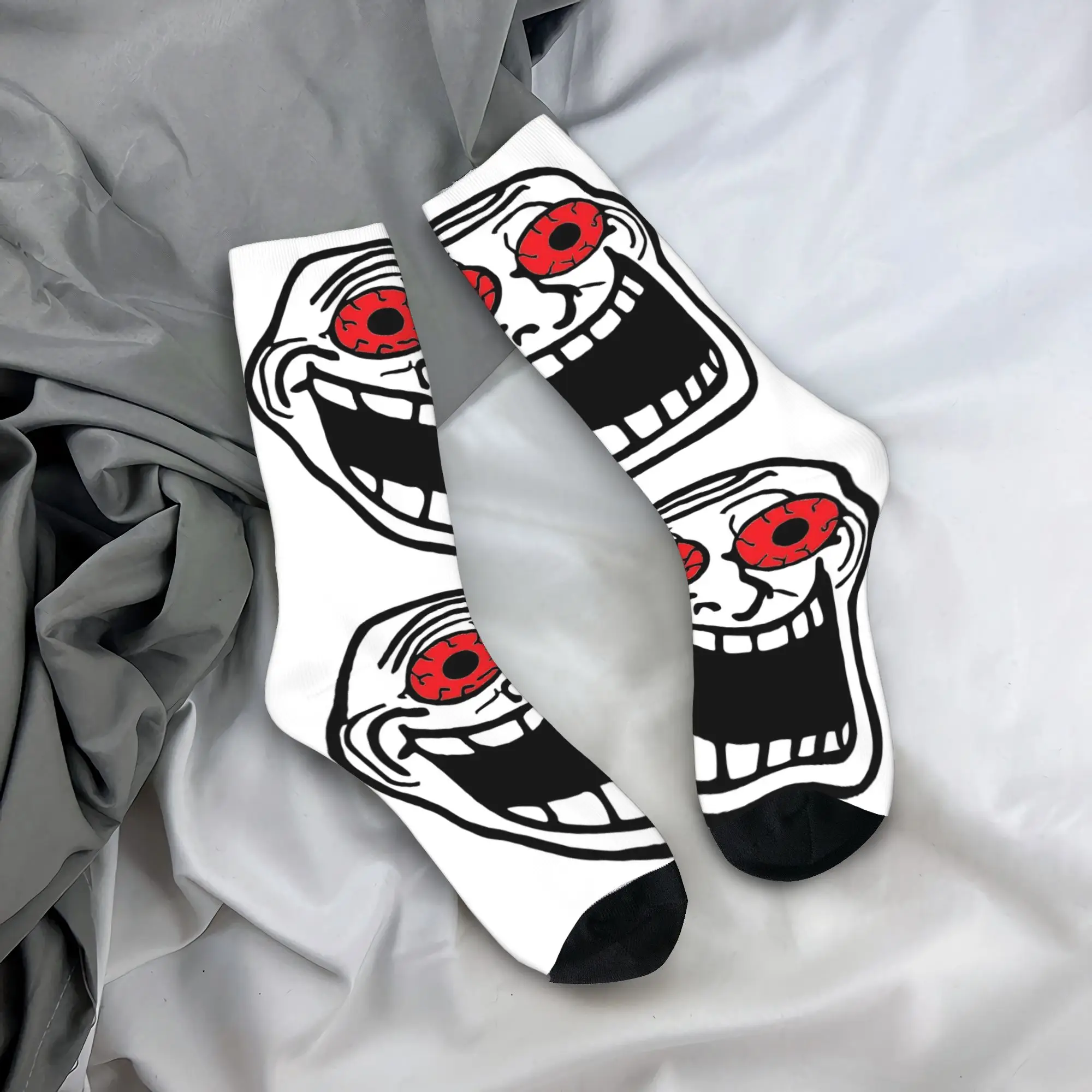 

Rage Comic Trollfac Stockings Crazy Graphic Harajuku Socks Spring Anti Skid Socks Men's Running Sports Comfortable Socks