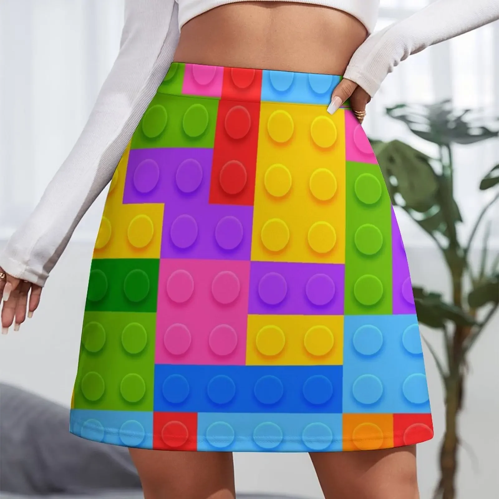 Building Blocks Mini Skirt elegant social women's skirts women's skirt 2026 trend elegant skirts for women Mini Skirt