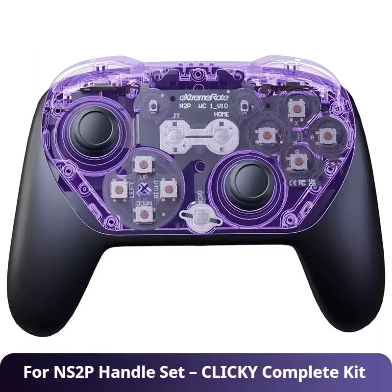 eXtremeRate Whole Clicky Kit for Switch 2 Pro, Tactile Micro Switch Mod Kit, Gaming Controller Button Upgrade Accessories NS2P