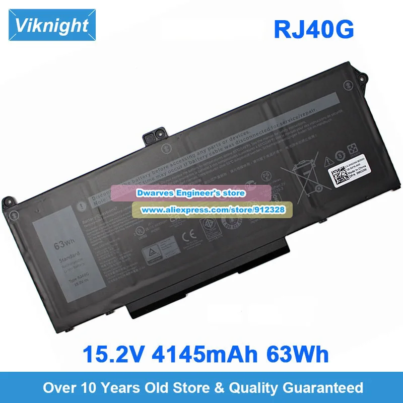 RJ40G Original Battery 075X16 15.2V 63Wh For Latitude 14 5420 15 5520 Precision 15 3560 P137G F3T9T 7RV10 FPKNM FDTCY 39V1H 9D3Y