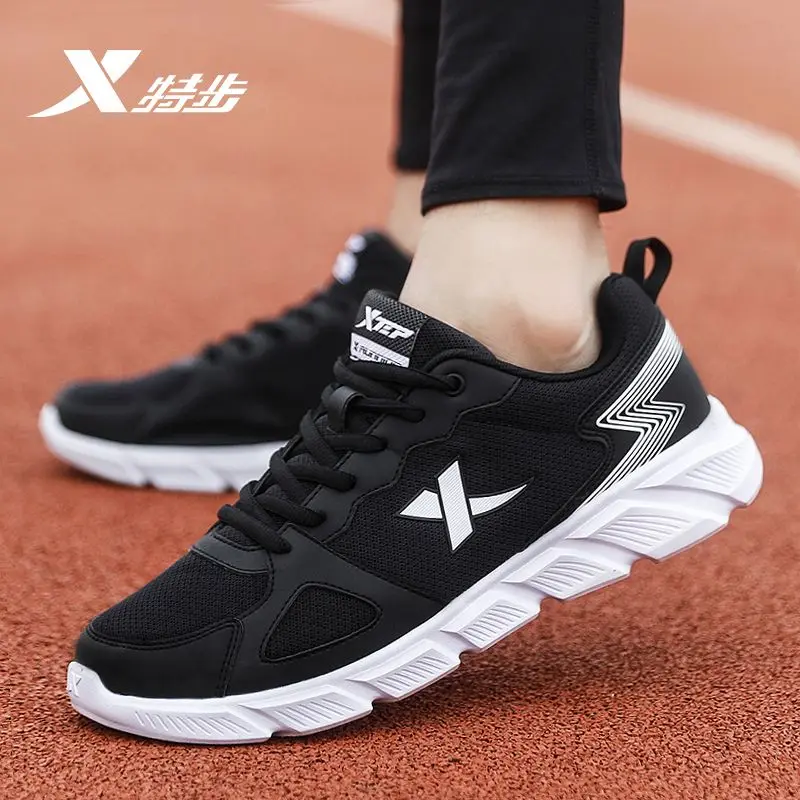 Xtep Men's Shoes 2024 Spring New Mesh Running Casual Shoes Lightweight Comfortable Breathable Sports Shoes for Men