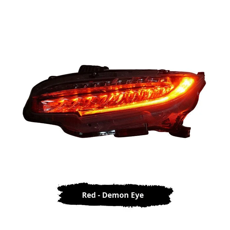 New 12V 10th Gen LED Headlight Assembly Modification Two-Door High-End Full 6000K Daytime Running Lights Red Demon Eyes for