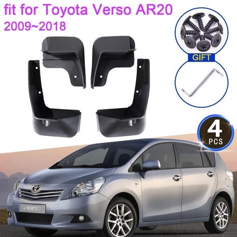 Брызговики 4x для Toyota Verso AR20 2009 2010 2011 2012 2013 2014 2015 2016 2017 2018 брызговики аксессуары для крыльев