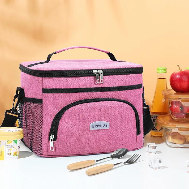 

Термоизоляционная водонепроницаемая новая сумка для пикника из катионной ткани — большая сумка-холодильник на плечо, портативная сумка для ланча