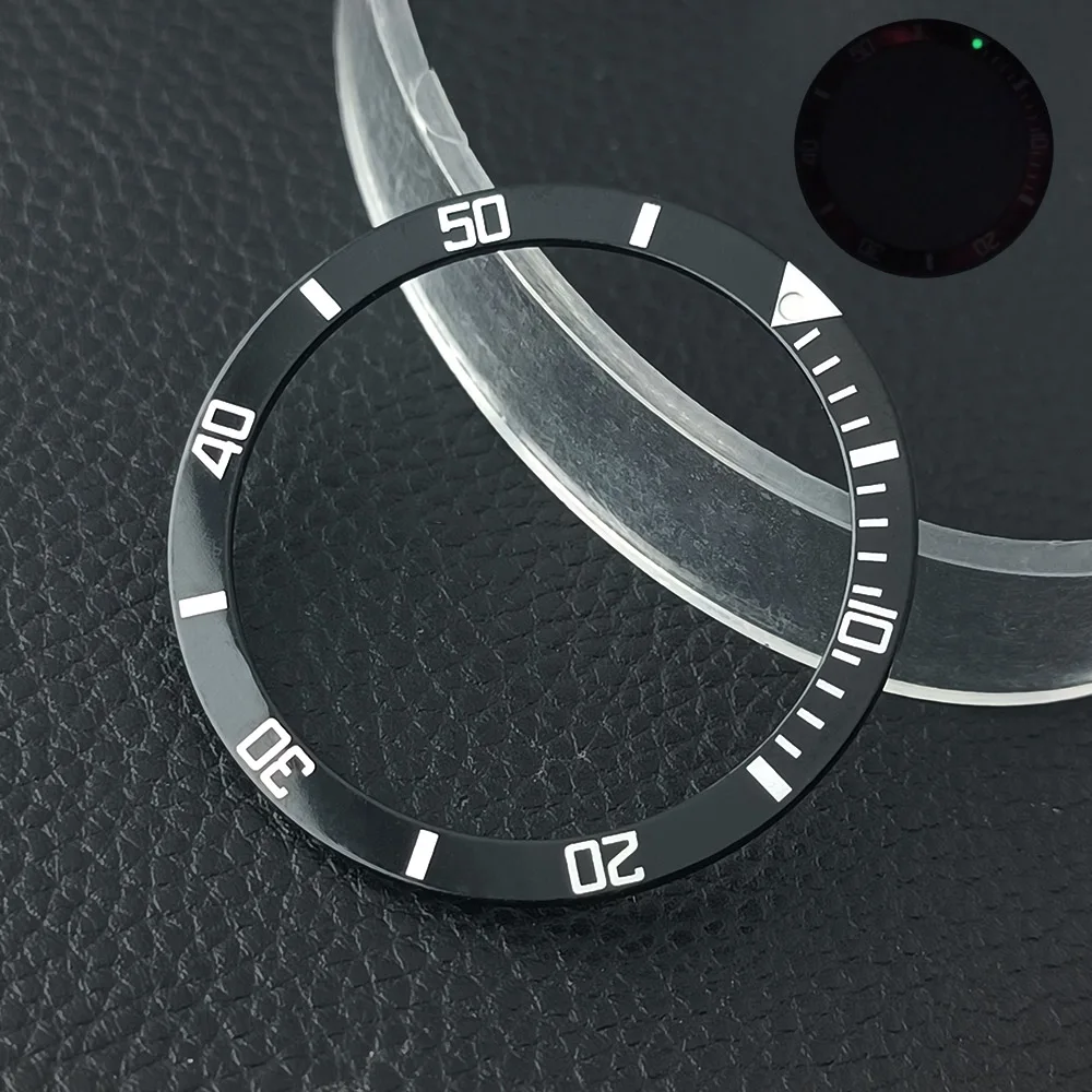 Watch aluminum flat bezel 38mm * 31.5mm watch bezel aluminum flat bezel replacement accessory C3 strong night light