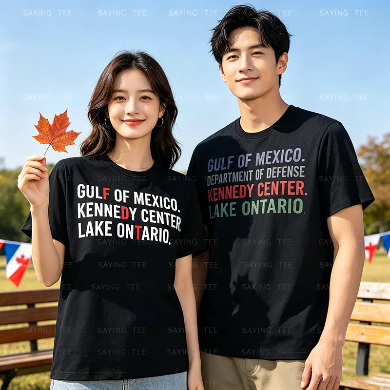 Mexikos Golf Kennedy Center Ontariosee Lustiges Politisches T-Shirt Y2k Humor Amerika-See Sarkastischer Witz Spruch T-Shirt Persönlichkeit – Detail 4
