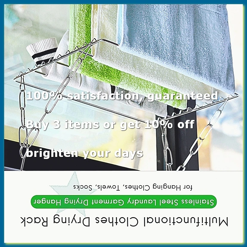 Multifunctional Clothes Drying Rack, Stainless Steel Laundry Garment Drying Hanger for Hanging Clothes, Towels, Socks