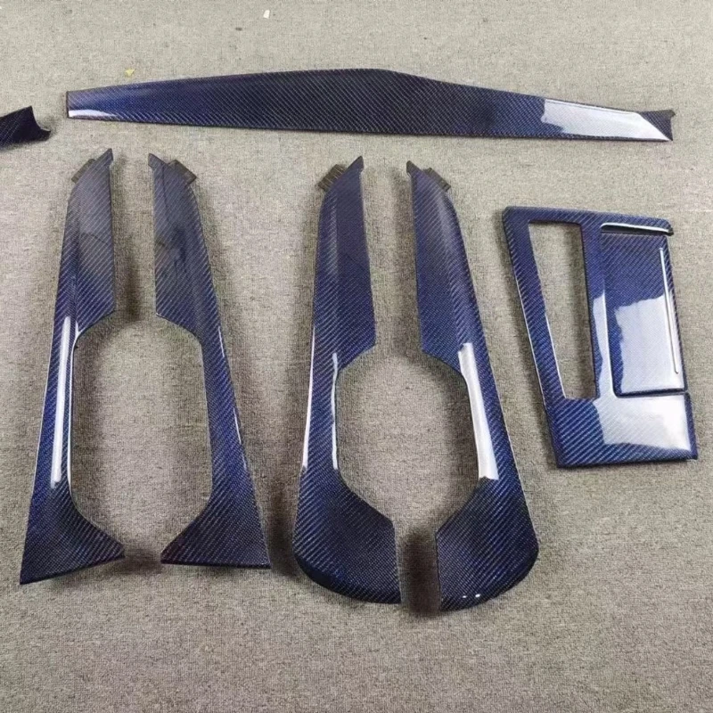 Suitable for  A7 Blue Silver Carbon Fiber Interior Interior Panel Set Carbon Fiber Set Original Brand New