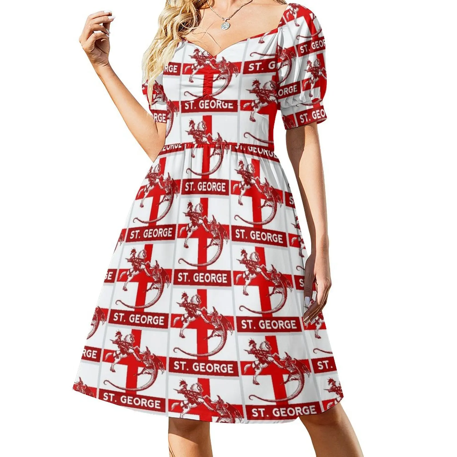 

St George Pop Art Short-Sleeved Dress Summer women's clothing dress for women 2025