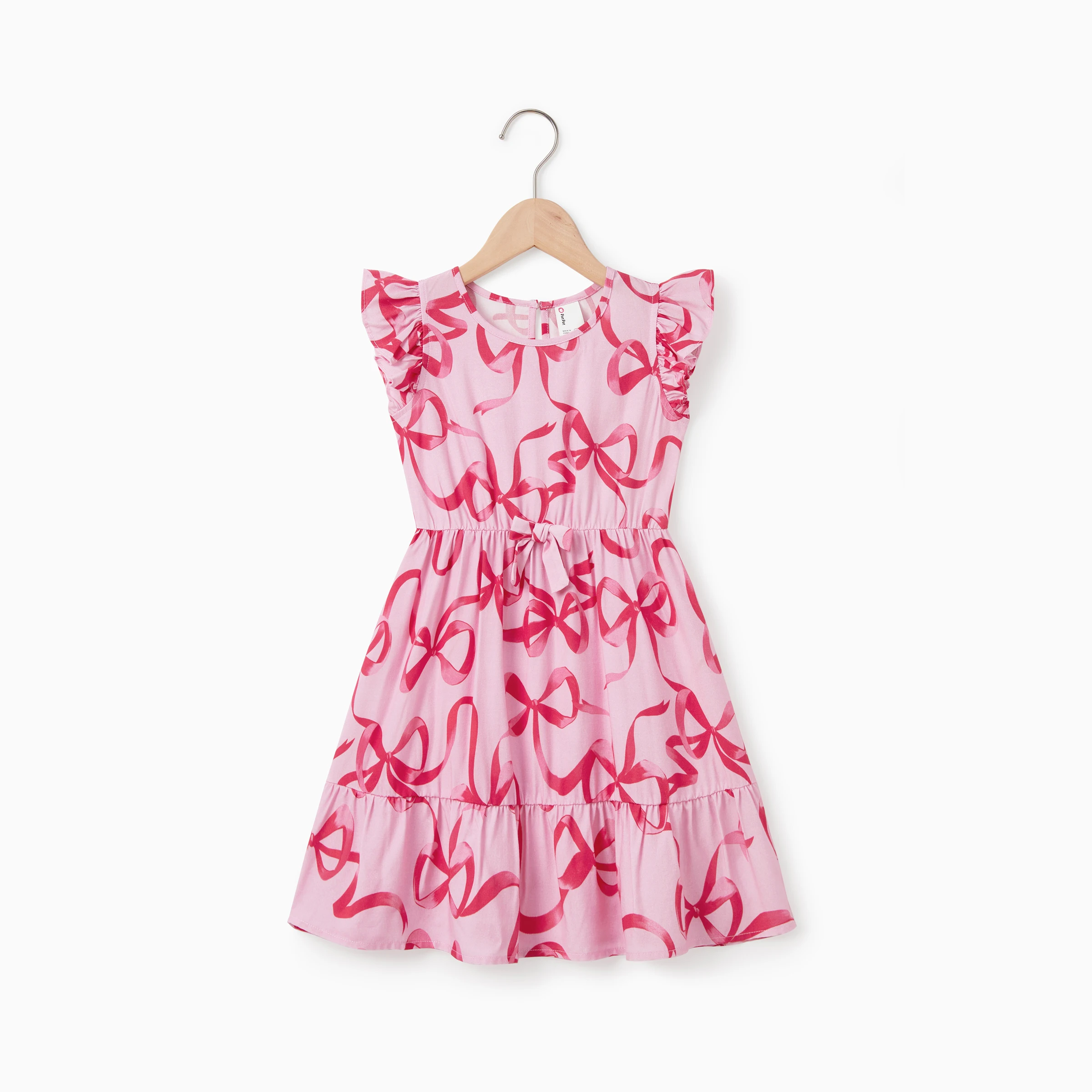 

PatPat Valentine's Day Ruffled Sleeve Girls' Dress