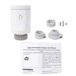 HY368 Wifi Zigbee3.0 TRV Thermostat - for VALVE Thermostatic Radiator Controller Heater Google-Home Alexa Voice & APP Remote Con