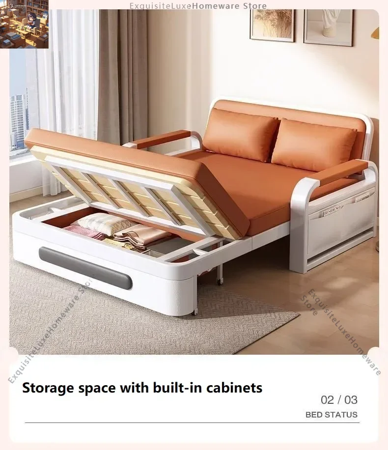 Fresh foldable home sofa fold bed