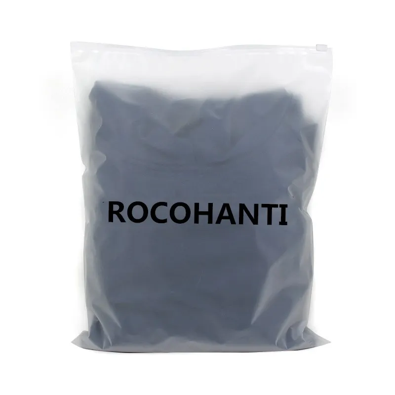 100pcs Hot Selling Eco friendly Transparent Zipper Resealable Clothes Packaging Frosted Plastic Ziplock Bag