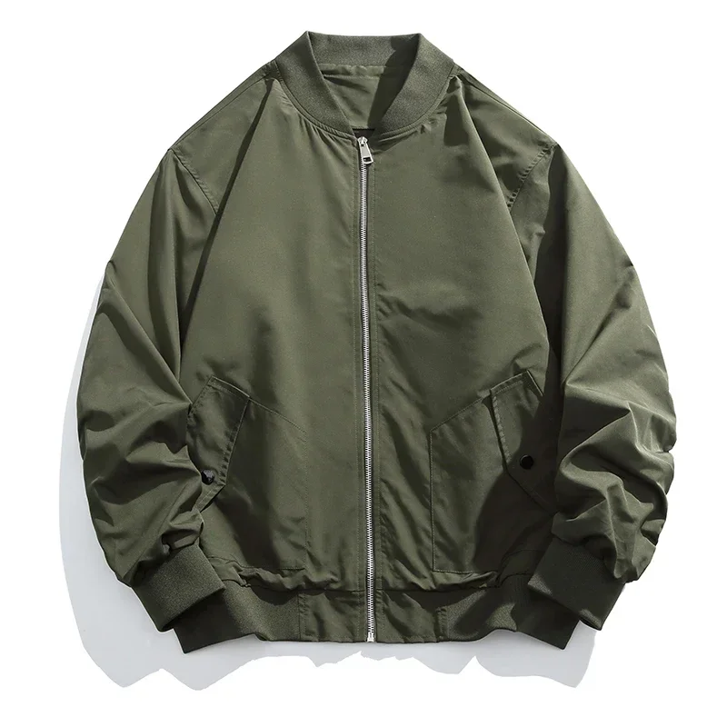 

Весенне-осенняя новая куртка пилота ВВС MA1, мужской однотонный бейсбольный костюм, повседневные универсальные куртки, рабочая велосипедная куртка