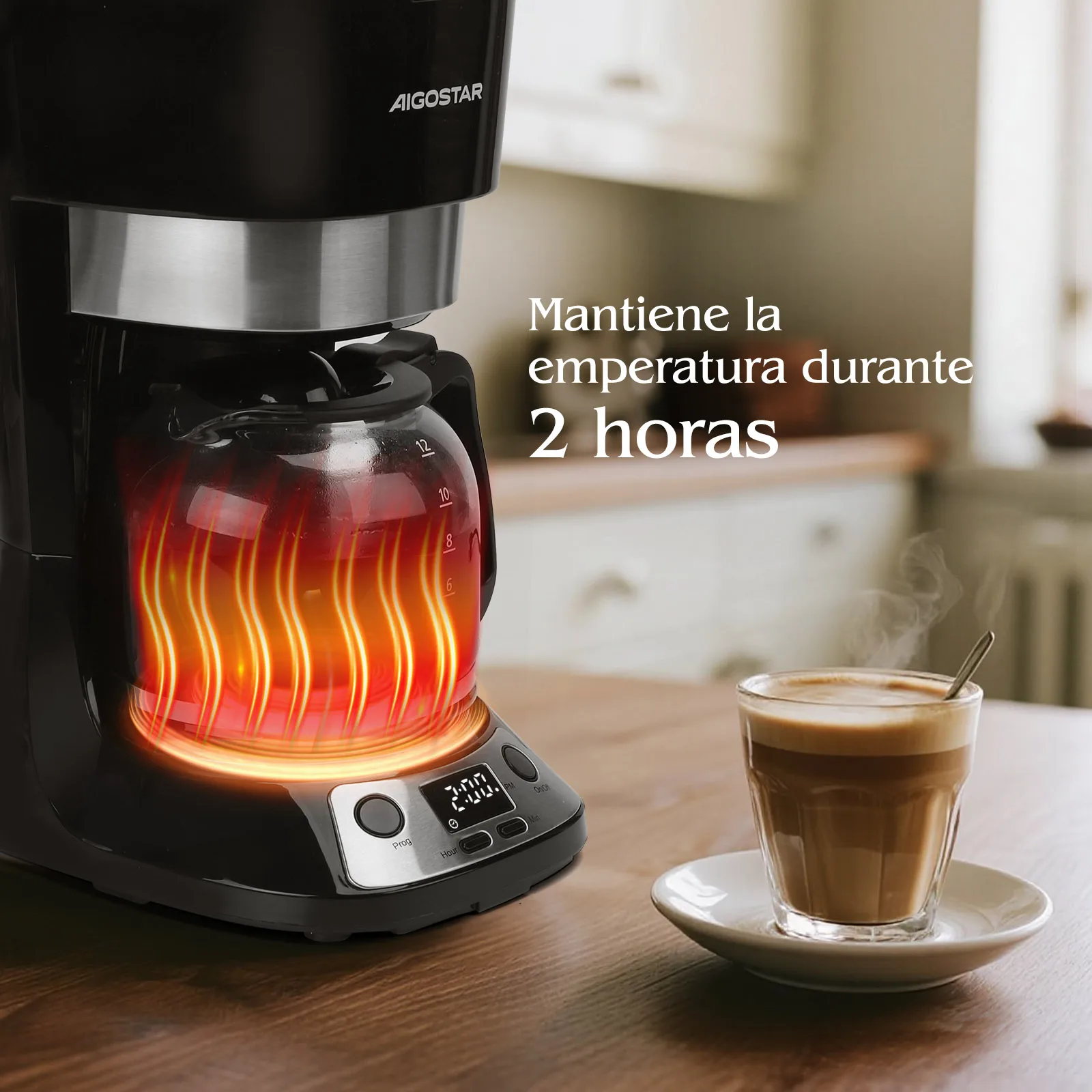 ماكينة صنع القهوة الكهربائية القابلة للبرمجة 12 كوب 1.5 لتر 900 وات من ايجوستار