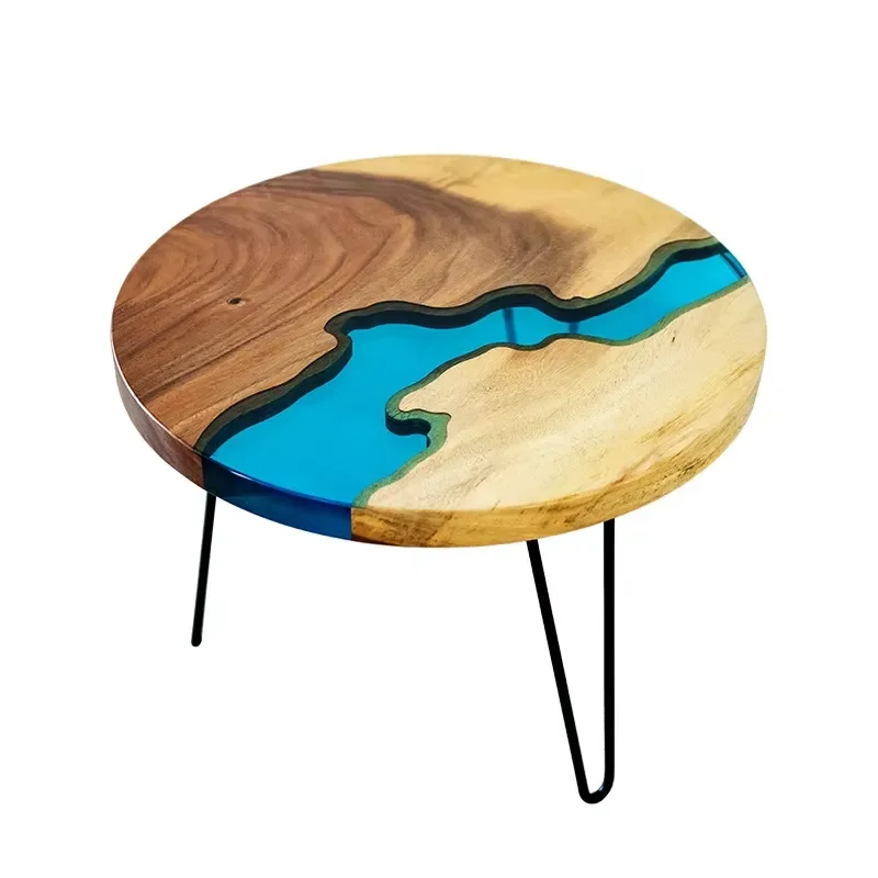 Modern Resin Wood Laptop Desk New Design Office Computer Table Desktop Ornament Home Decoration Unique Resin Art Piece for