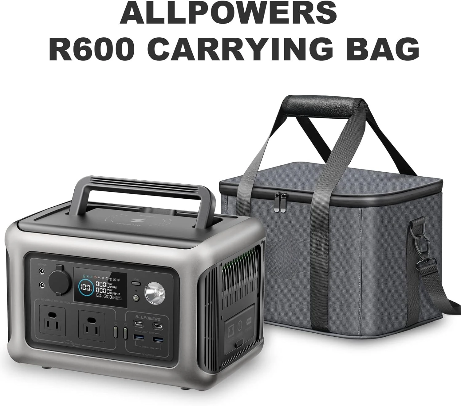 Portable Carry Bag for R600 ,S300, Explorer 240, EB3A Portable Powerstation, Battery Case with for Waterproof Compartment