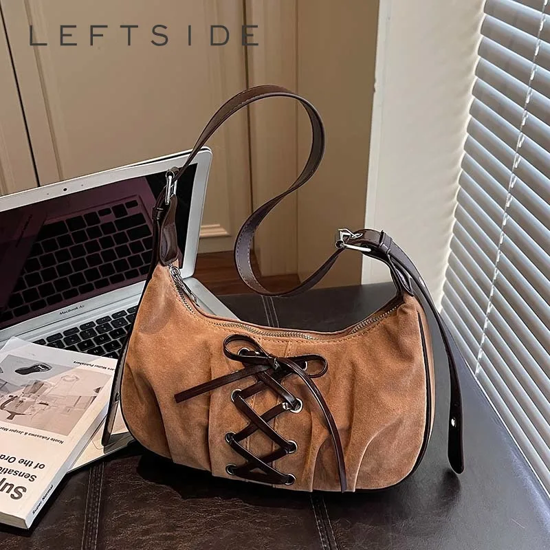 Leftside 2025 جديد فاخر خمر السرج حقيبة للنساء صغيرة لينة بولي Leather الجلود Crossbody الكتف محفظة بوهو شيك حقيبة يد كاجوال #1