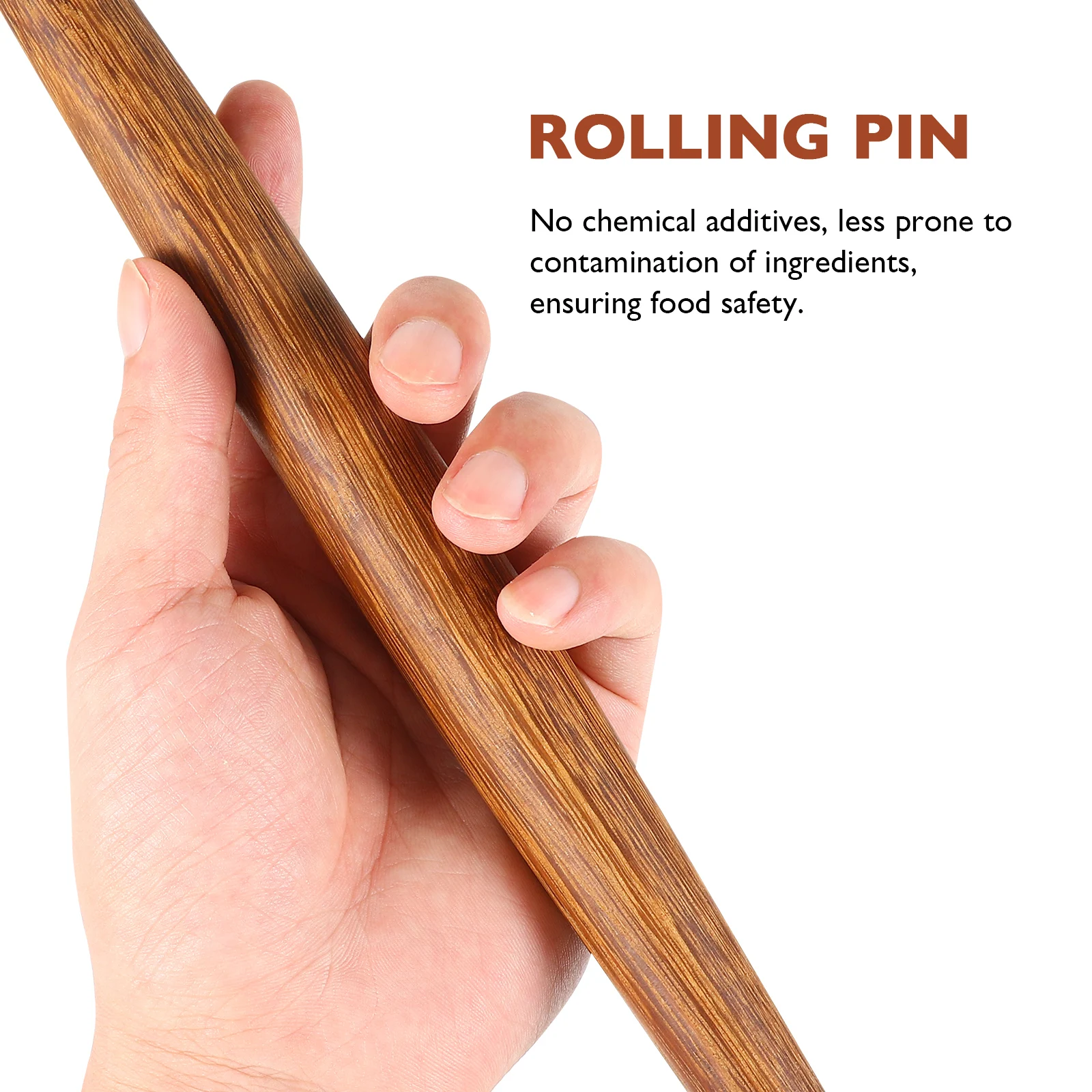 

2Pcs Premium Wooden Rolling Pin Set Unfinished Chicken Wing Wood Dough Roller Kitchen Tool with Square Chopstick Rest for Baking