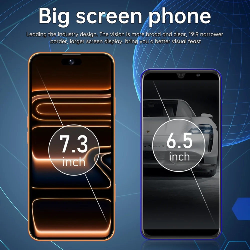 K-Touch Mobile Phones M18 Pro Max Smartphone Android 15 Cell Phone 7.3 Inch 22G+2TB 16+48MP 5G Dual Sim 7800mAh Face Unlocked Global Version Cellphones For Men Women