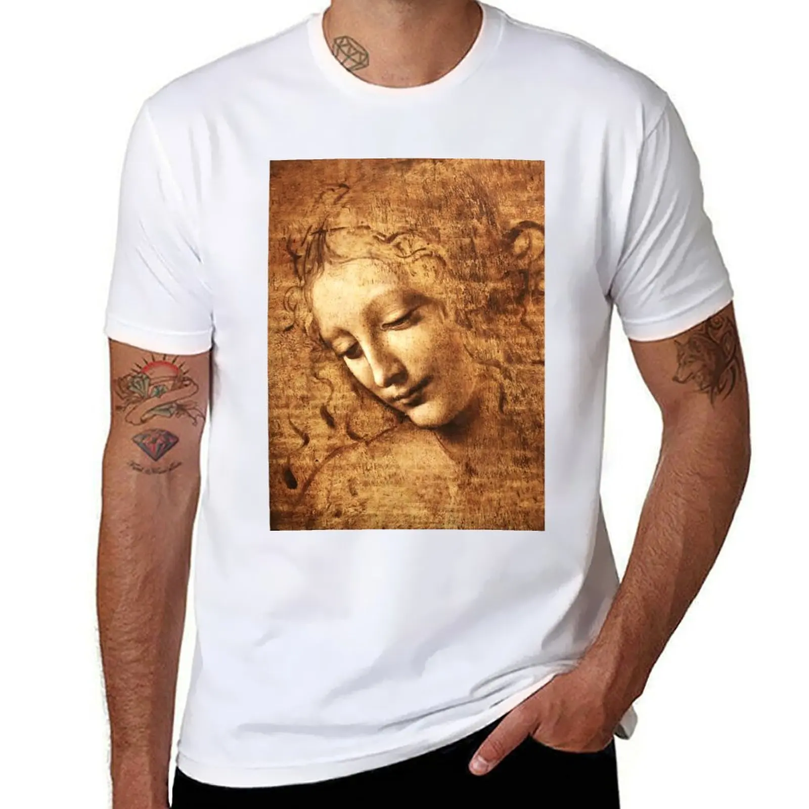 

t man cotton Scapigliata La shirt shirt shirts personalised designer Vinci 100% t t T-Shirt Leonardo da