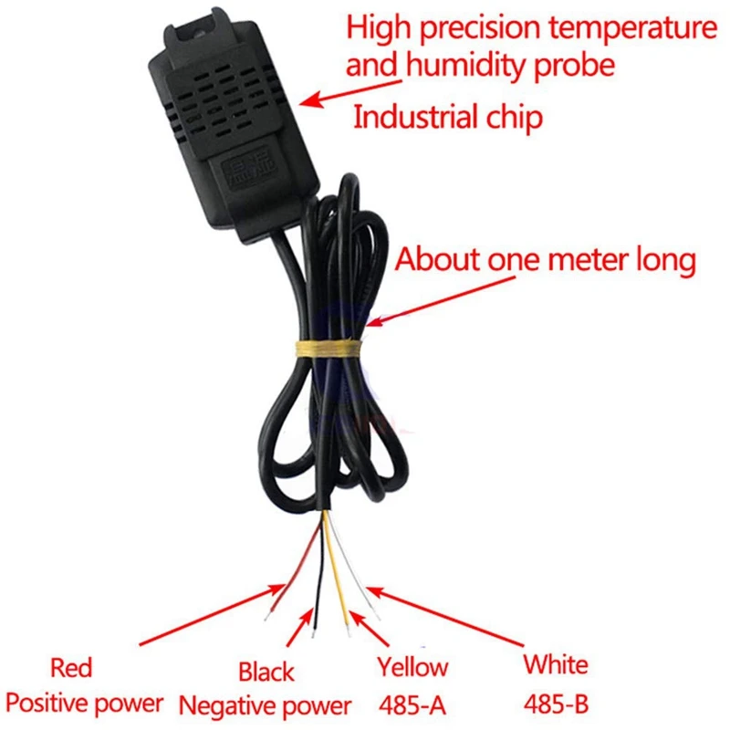 Capteur de Température et d'Humidité de Haute Précision, Moniteur Transmetteur pour Modbus, RS485 SHT20