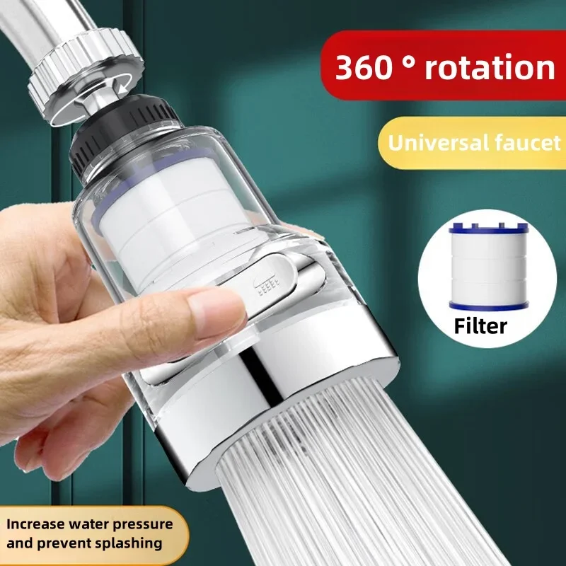 Kitchen, bathroom, 360 degree rotating water purifier, filter faucet, universal kitchen, bathroom, shower, household filter, PP