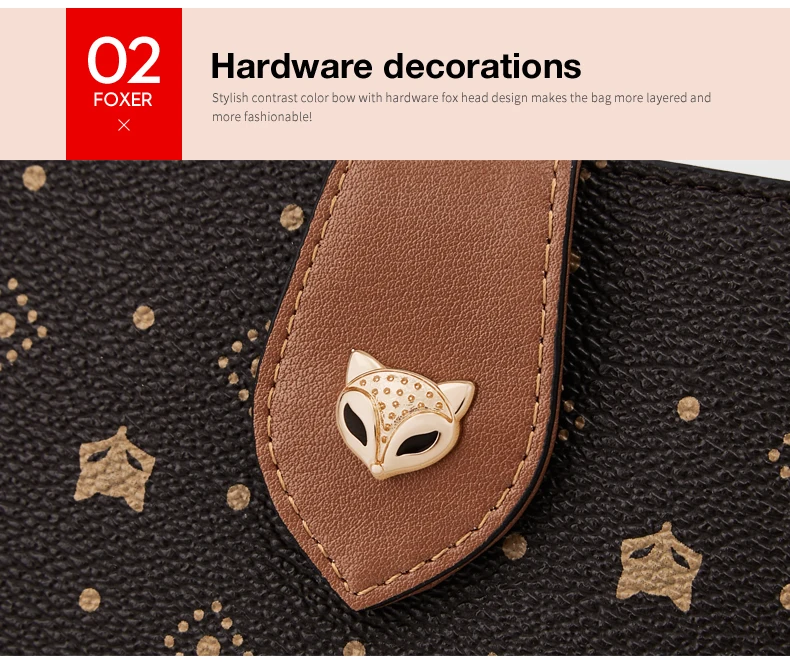 FOXER Damen-Langbörse mit Vintage-Print, Handgelenktasche, Große Kapazität, Multi-Kartenhalter, Telefon-Clutch, Geschenkbox für Damen – Detail 5