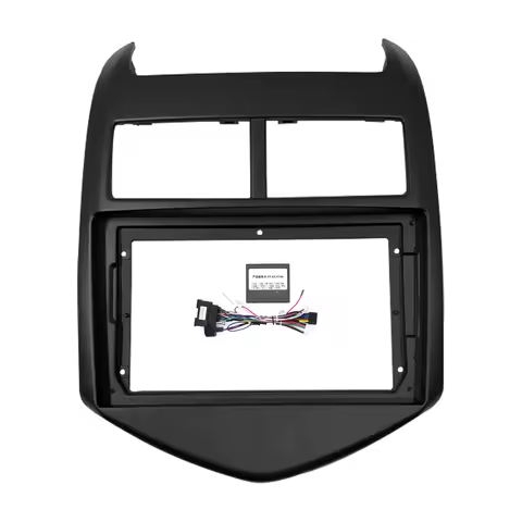 1-2Din Car DVD Frame Audio Fitting Adaptor Dash Trim Kits Facia For Chevrolet AVEO SONIC 2011 12 13 Double Radio Player