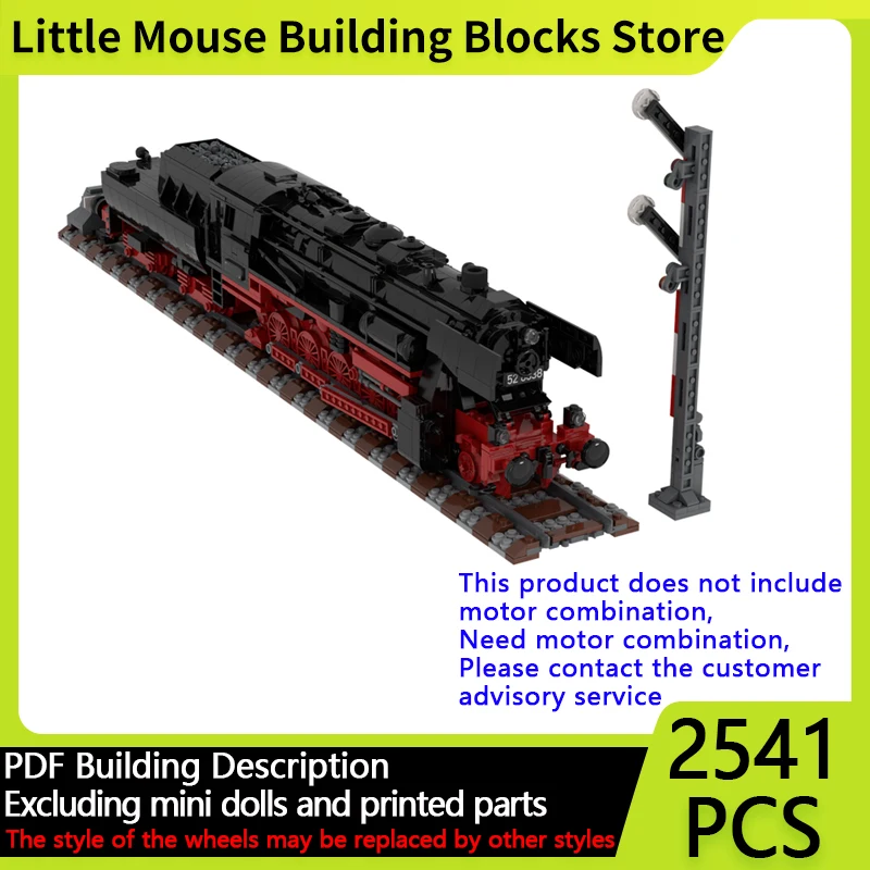 

City Car Model MOC Building Bricks Class 52.80 Steam Locomotive Modular Technology Gifts Holiday Assemble Children Toys Suit
