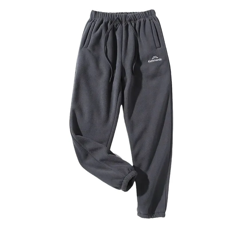 

Термальные плюшевые брюки-джоггеры 2026, флисовые спортивные штаны с двойным лицом для мужчин и женщин, зимние теплые брюки с манжетами, удобные брюки для отдыха ​