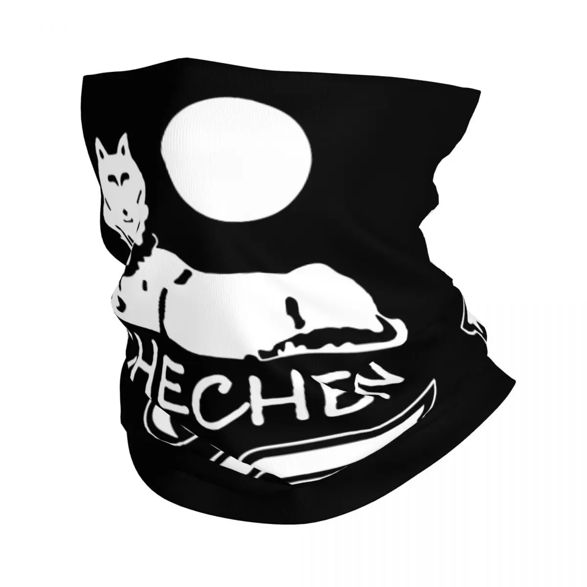 Chechen Borz Bandana Neck Gaiter Printed Chechnya Coat Of Arms Face Scarf Cycling Scarf Cycling for Men Women Adult Washable