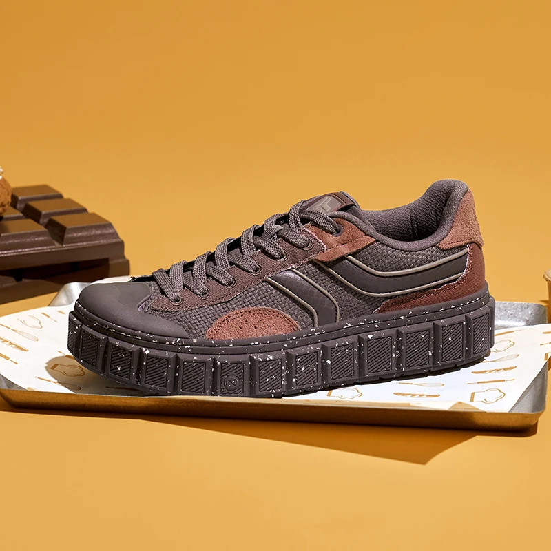 Xtep Chocolate π Skateboarding Shoes For Men 2024 Spring Lace Up Men\'s Sports Shoes Low Top Casual Outdoor Shoes 876119310011