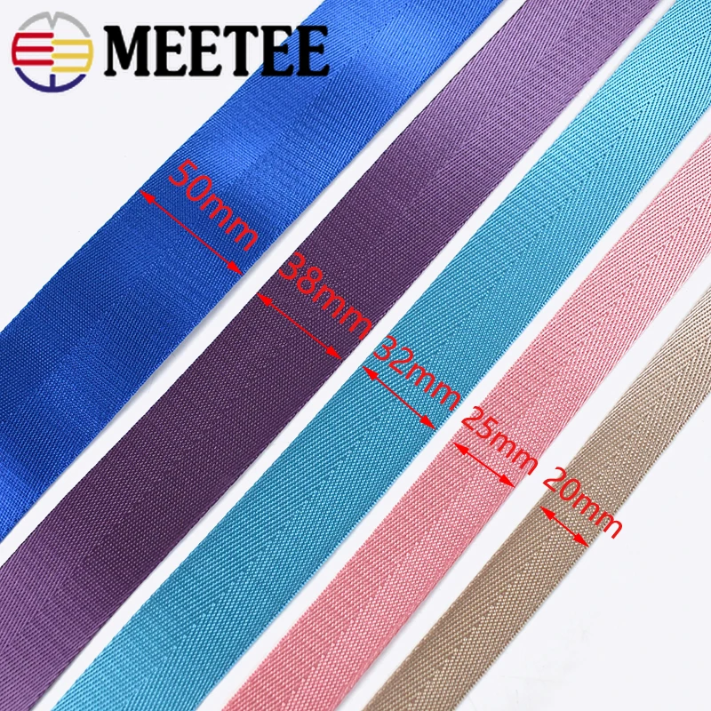 2Meters 20/25/32/38mm High Quality Webbing Band Herringbone Lace Tape Ribbon DIY Bag Strap Sewing Belt Accessories