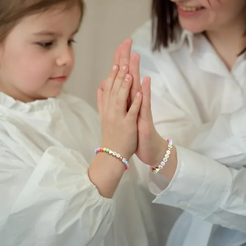 

Mother and Daughter Matching Heart Bracelets for Women Mom Daughter Valentines Mother's Day Gifts