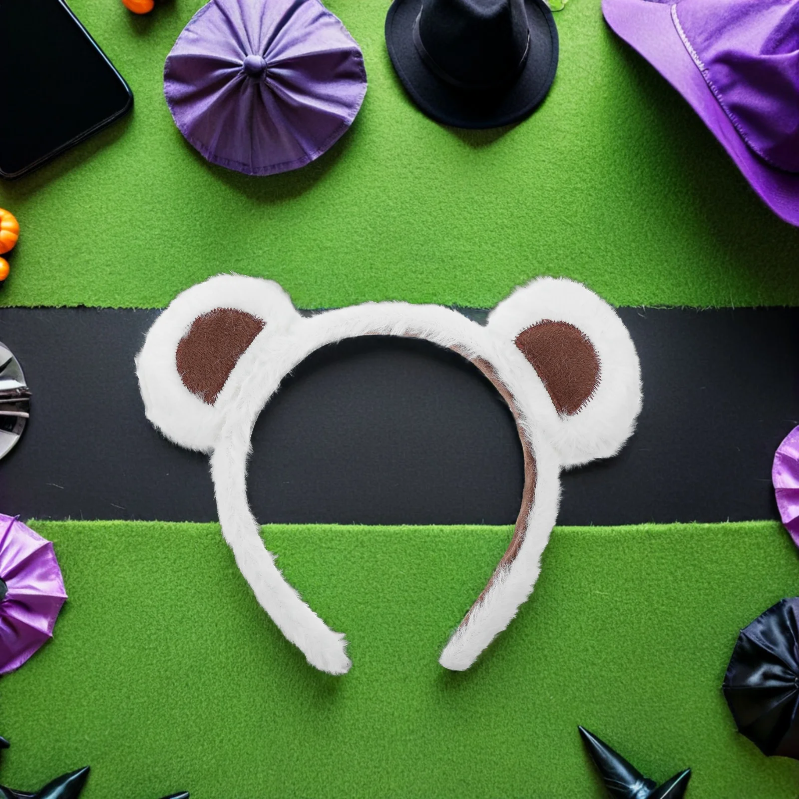 

4pcs Bear Ears Headband Cute Furry Animal Hair Hoop For Women Girls Soft Cartoon Headwear Spa Face Washing Party Cosplay