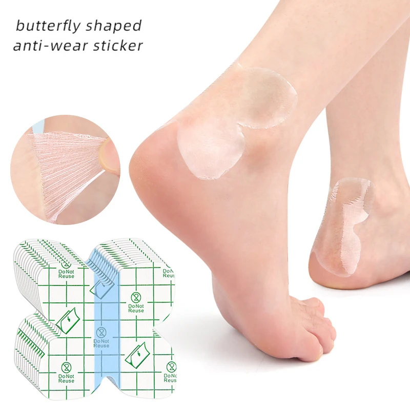 1/5/10pcs Butterfly Shaped Heel Anti Wear Patch Sweat Proof Invisible Anti Wear Foot Patch Toe Ankle Slow Pressure Stop Grinding