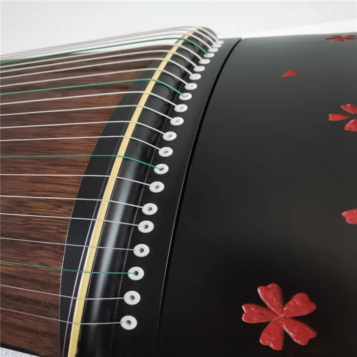 Guzheng 163ซม.Cinnabar ดอกไม้รูปแบบจีน Zither